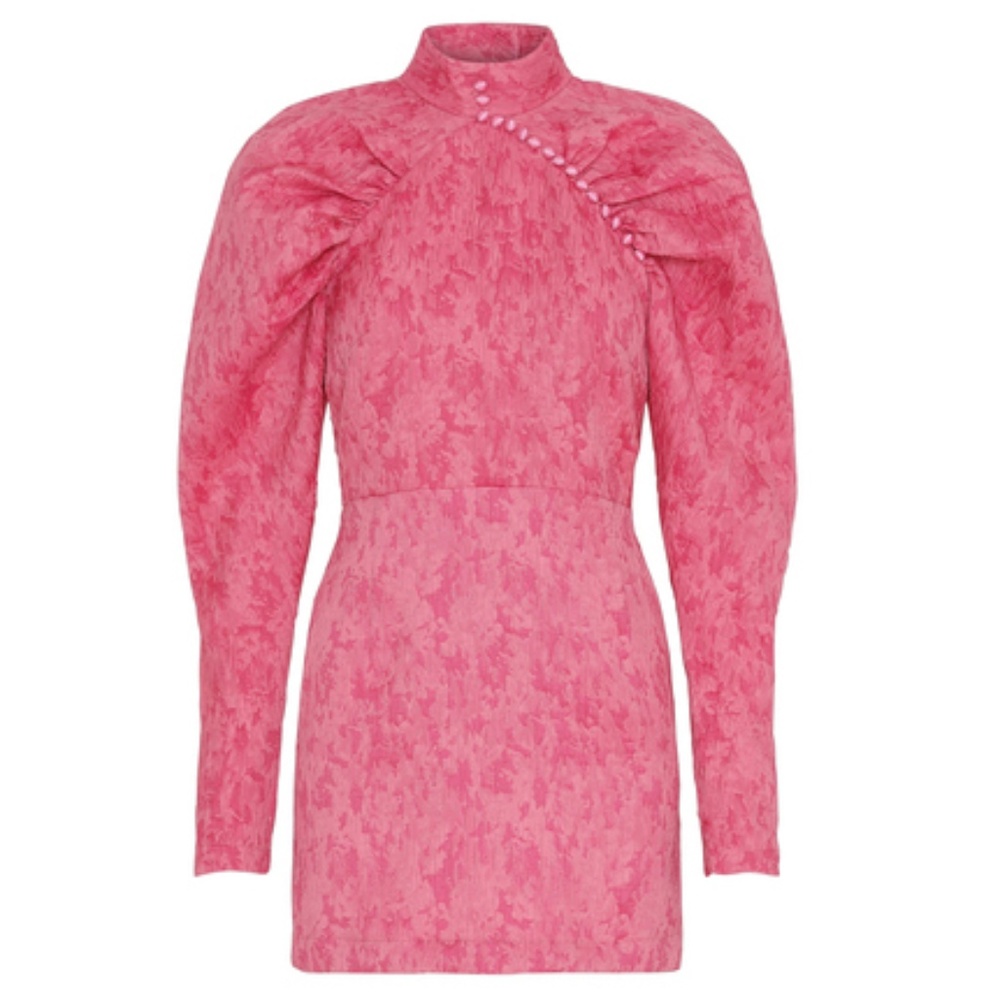 Rotate by Birger Christensen Pink Jacquard Dress